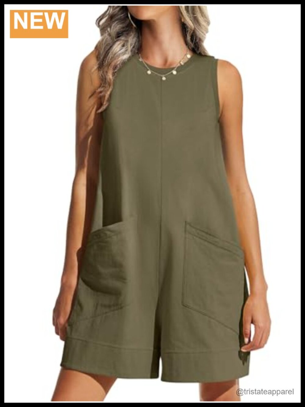 ANRABESS Womens Romper Casual Loose Sleeveless Short Jumpsuit Overall Beach